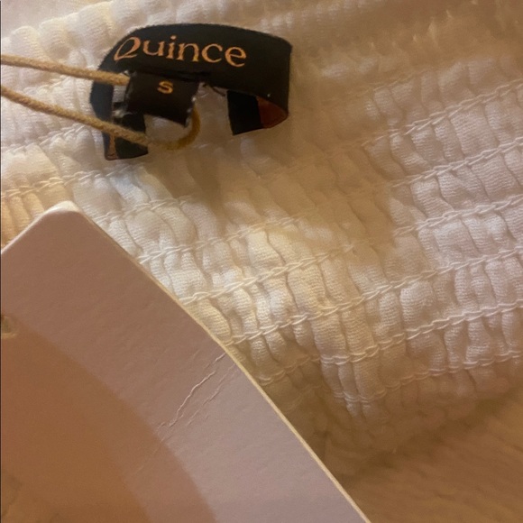 Quince 100% Organic Cotton Gauze Smocked Maxi Skirt White Sz S NEW - Picture 5 of 5